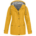 Chaqueta impermeable mujer cortavientos con capucha ajustable