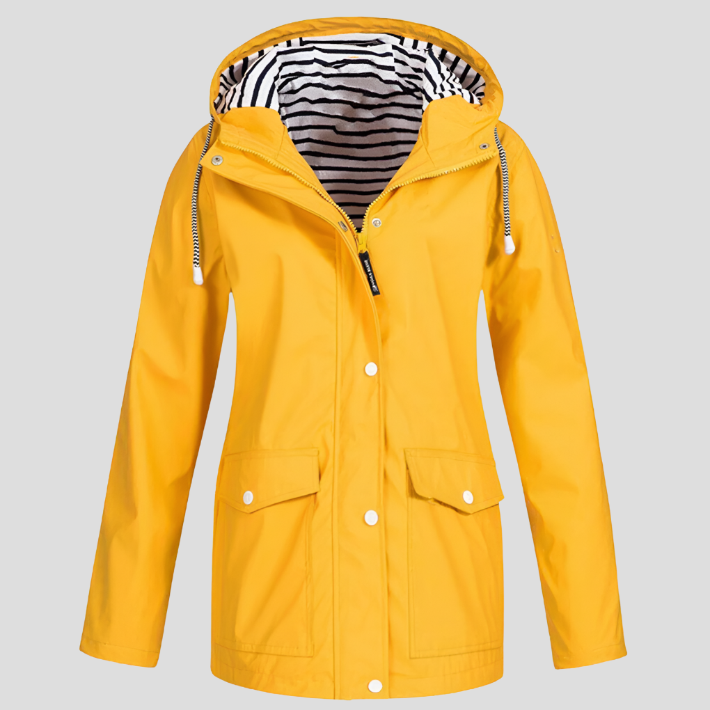 Chaqueta impermeable mujer con capucha, cortavientos y ligera
