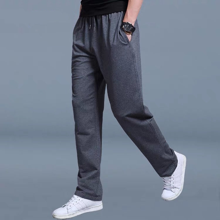 Joggers hombre de algodón con cintura elástica y pierna ancha