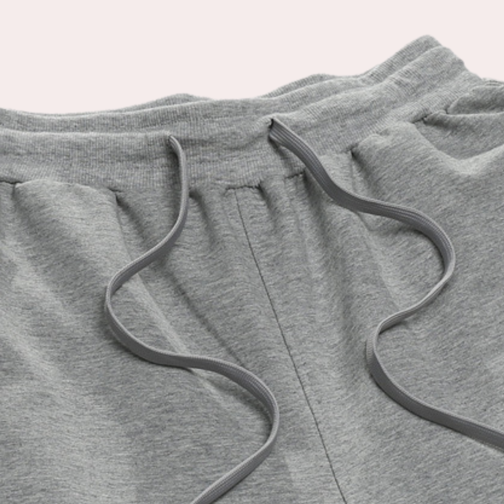 Joggers hombre de algodón con cintura elástica y pierna ancha
