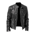 Chaqueta cuero sintético hombre de corte clásico, para todo el año