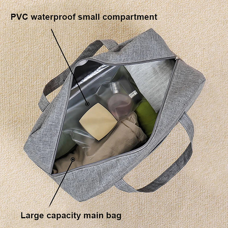 Bolsa de viaje plegable de tela Oxford repelente al agua, 2 tamaños