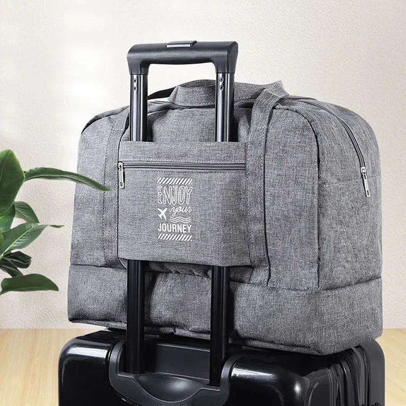 Bolsa de viaje plegable de tela Oxford repelente al agua, 2 tamaños