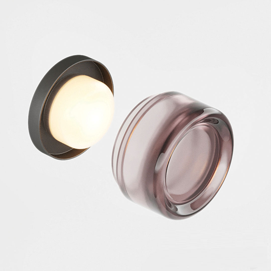 Aplique de pared LED compacto de acrílico y aluminio