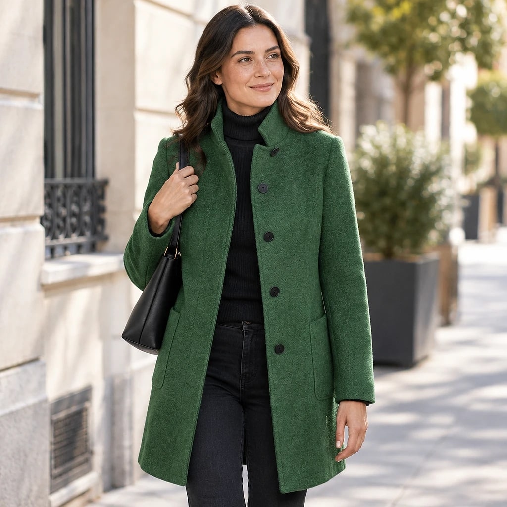 Abreva – Abrigo Entallado de Lana Mujer