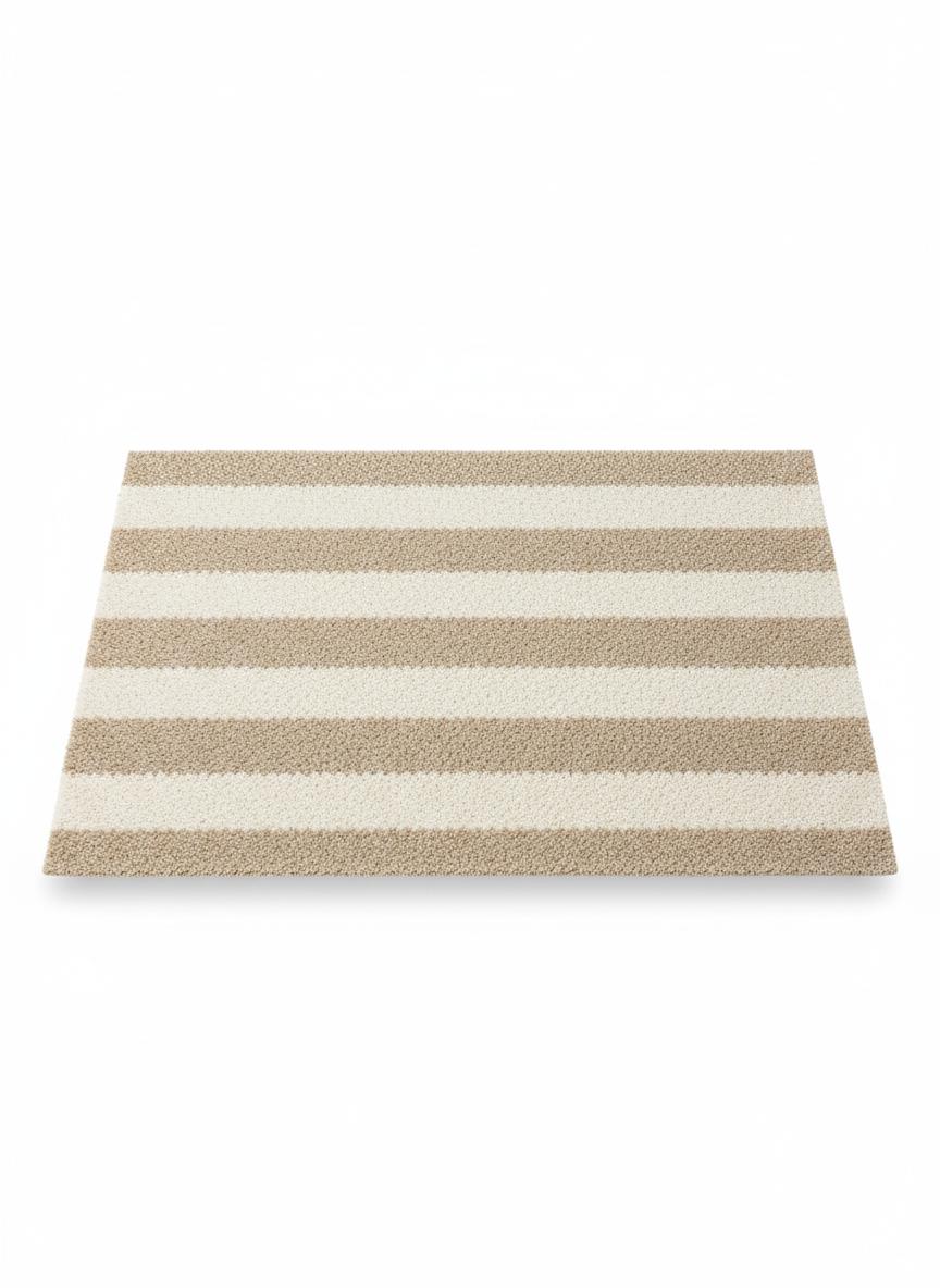 Felpudo de Rayas Beige