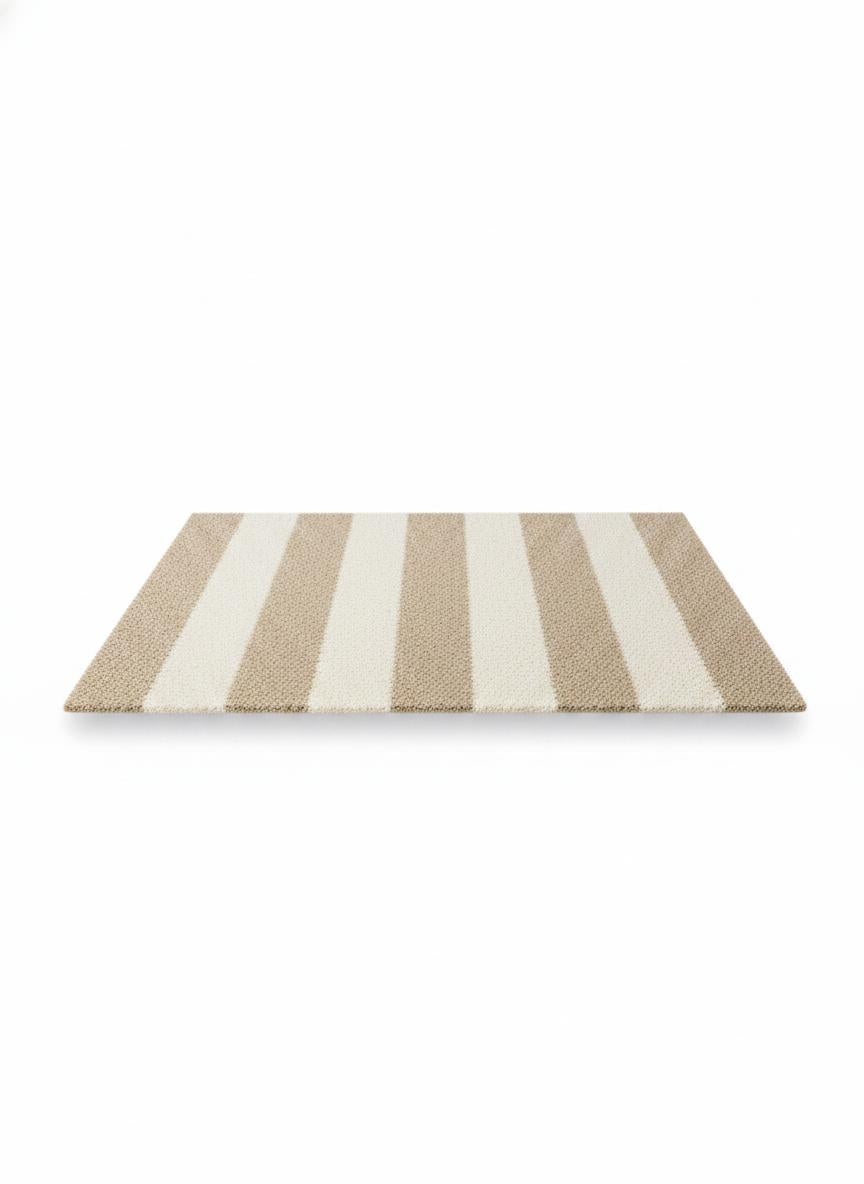 Felpudo de Rayas Beige