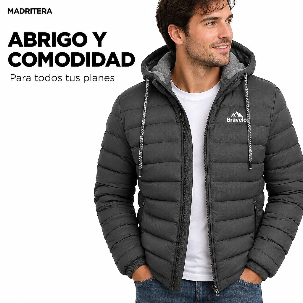 Bravelo – Chaqueta Acolchada Capucha