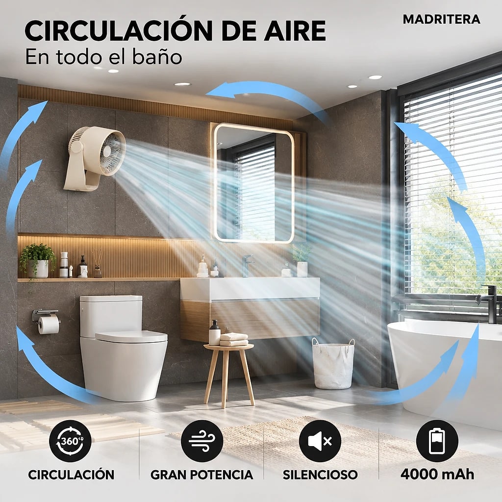 Brisara – Ventilador de Mesa Inalámbrico