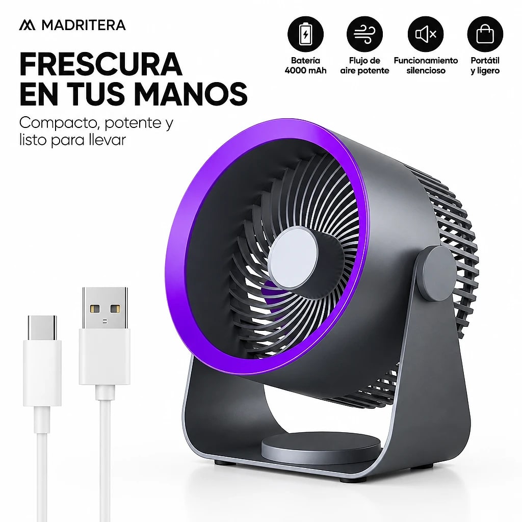 Brisara – Ventilador de Mesa Inalámbrico