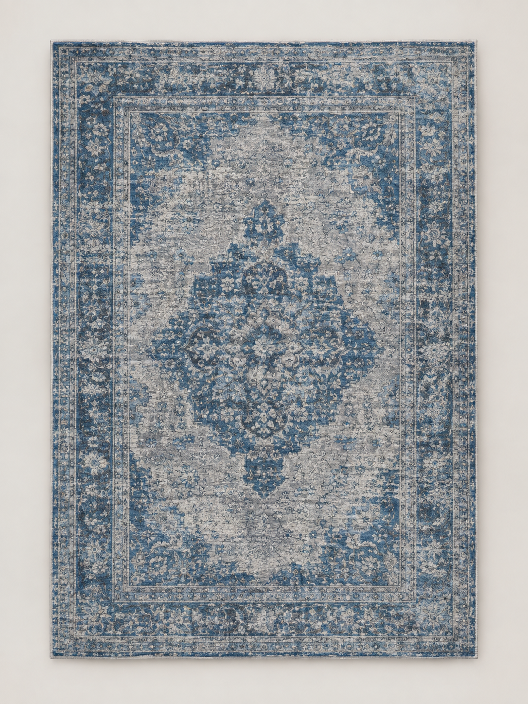 Alfombra Vintage Azul y Gris - MADRITERA