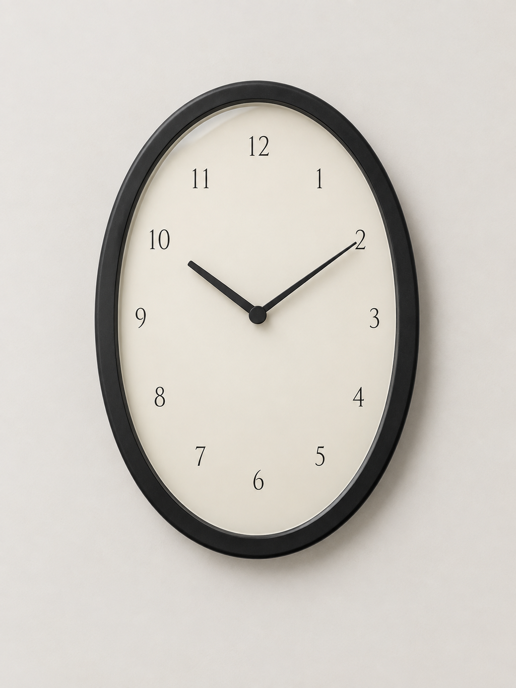 Reloj de Pared Ovalado Negro - MADRITERA