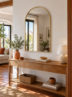 Espejo de Pared Arco Dorado en ambiente - MADRITERA