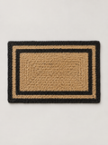 Felpudo de Yute Rectangular Natural y Negro - MADRITERA