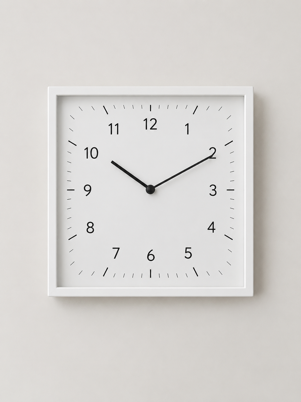 Reloj de Pared Cuadrado Blanco - MADRITERA