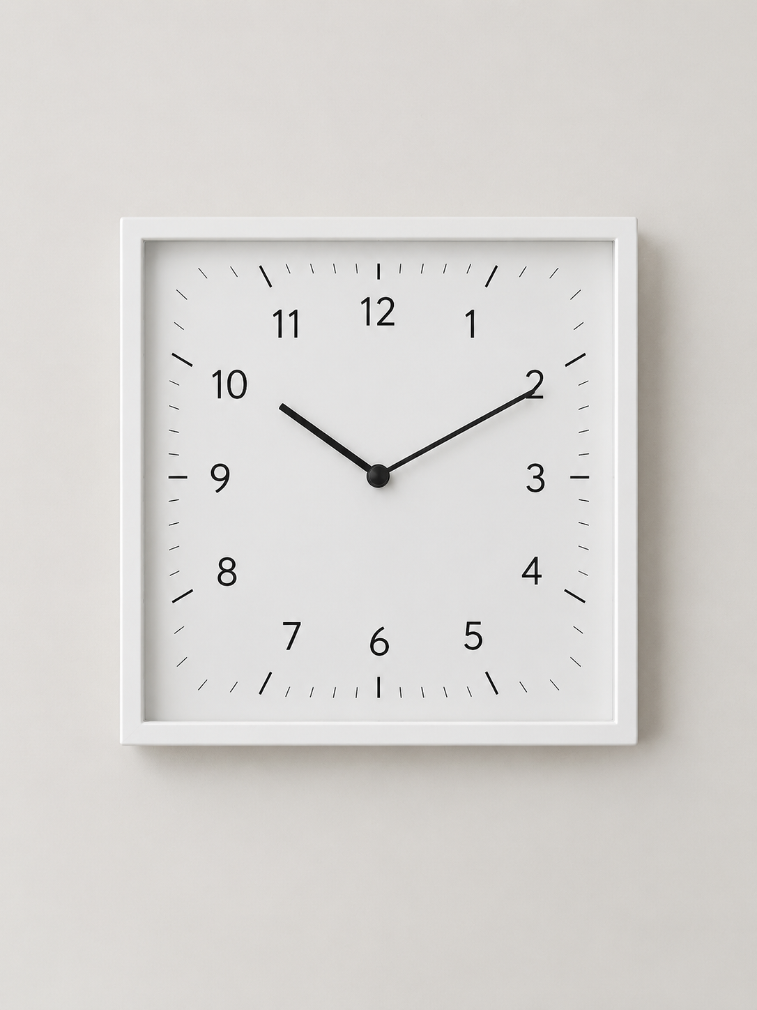 Reloj de Pared Cuadrado Blanco - MADRITERA