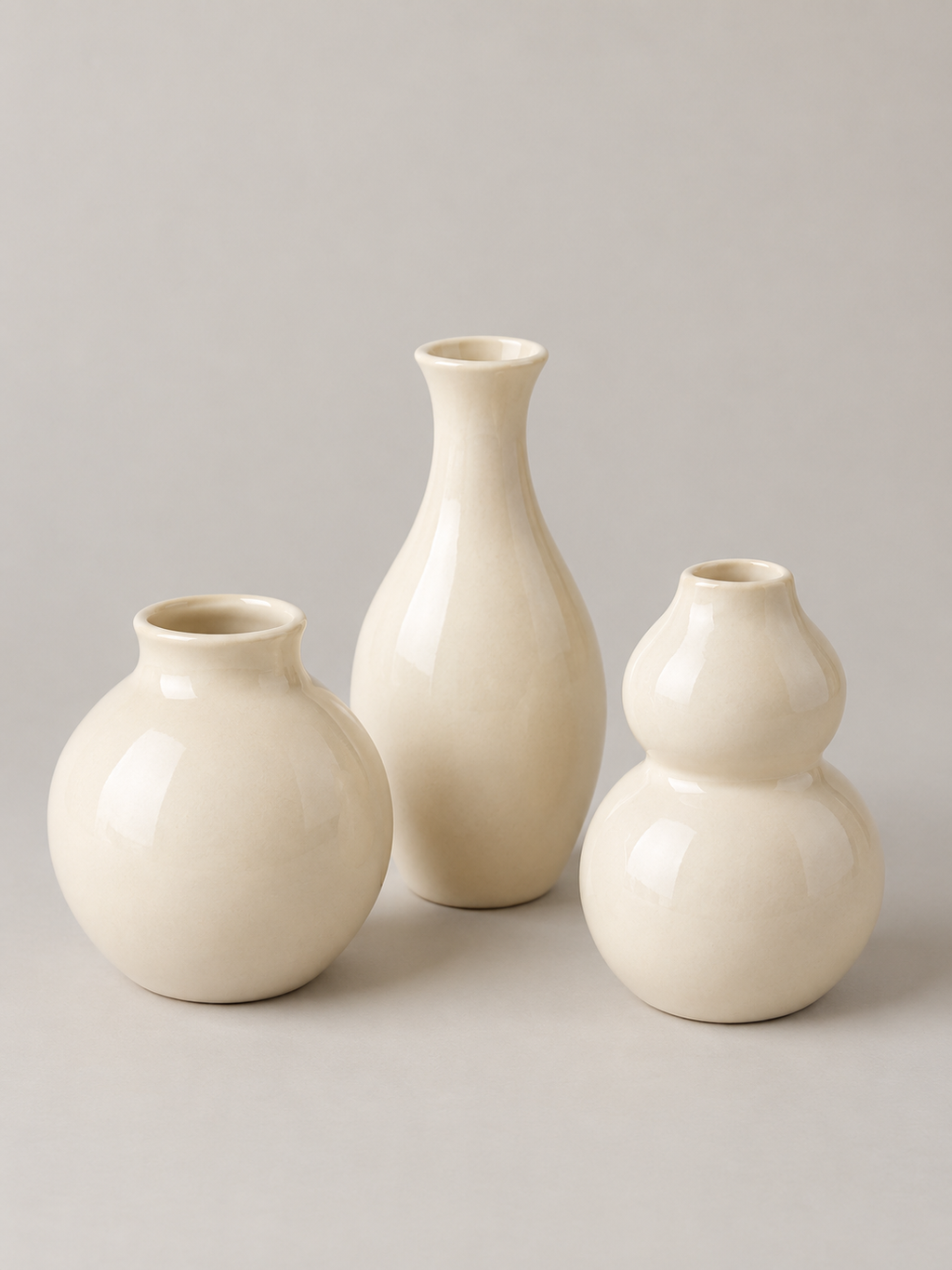 Set de 3 Jarrones Mini Crema - MADRITERA