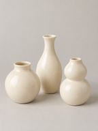 Set de 3 Jarrones Mini Crema - MADRITERA