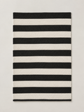 Alfombra de Algodón Rayas Negro y Blanco - MADRITERA