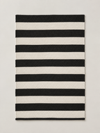 Alfombra de Algodón Rayas Negro y Blanco - MADRITERA