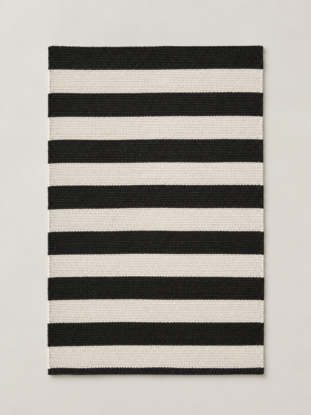Alfombra de Algodón Rayas Negro y Blanco - MADRITERA