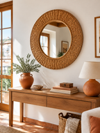 Espejo de Pared de Ratán Natural en ambiente - MADRITERA