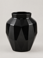 Jarrón Negro Geométrico - MADRITERA