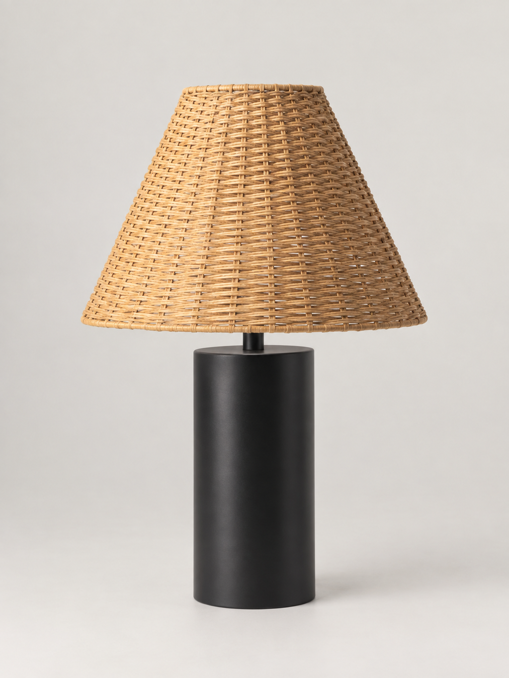 Lámpara de Mesa de Ratán Negro - MADRITERA