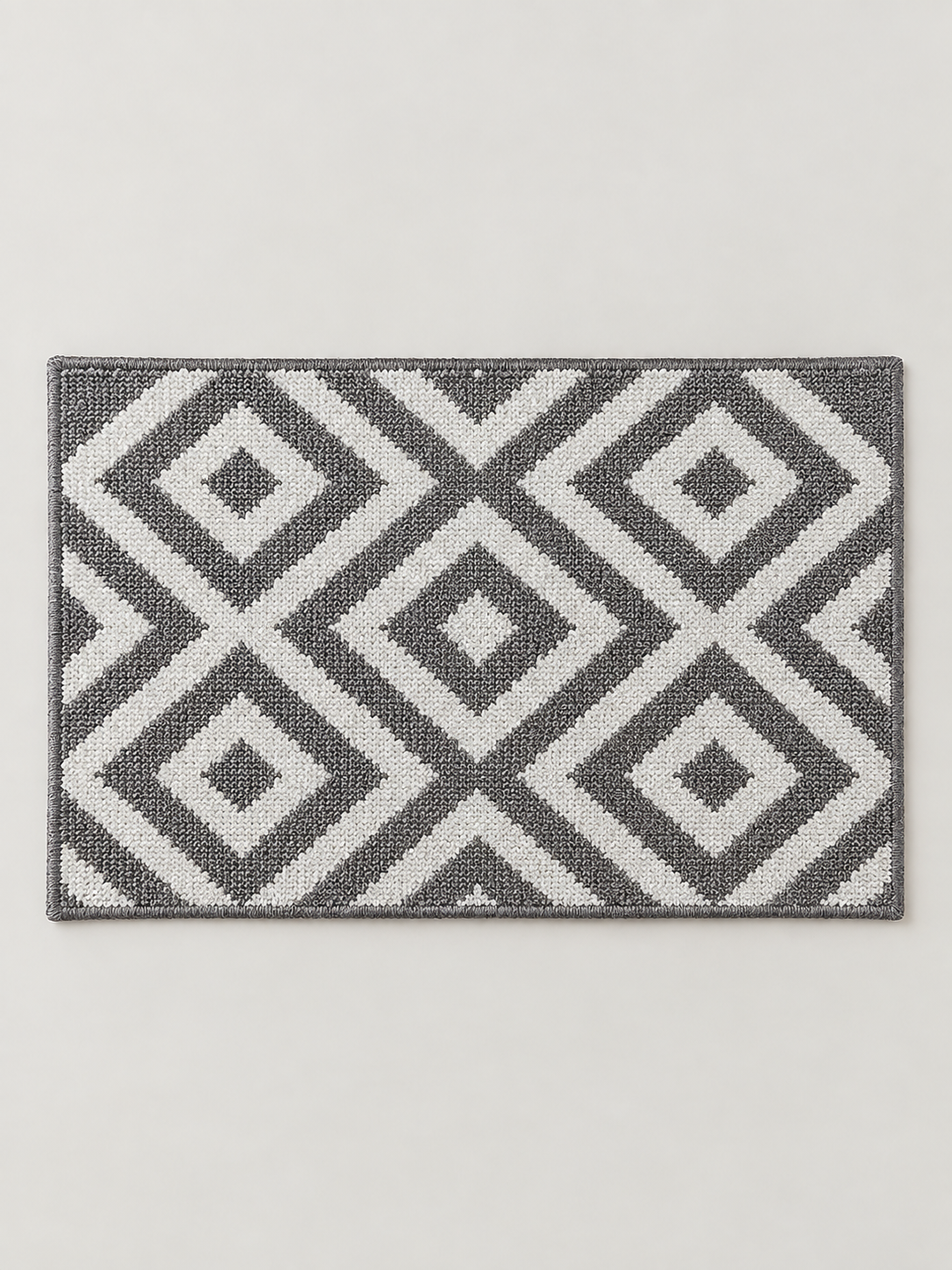 Felpudo Geométrico Gris y Blanco - MADRITERA