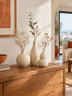 Set de 3 Jarrones Mini Crema en ambiente - MADRITERA