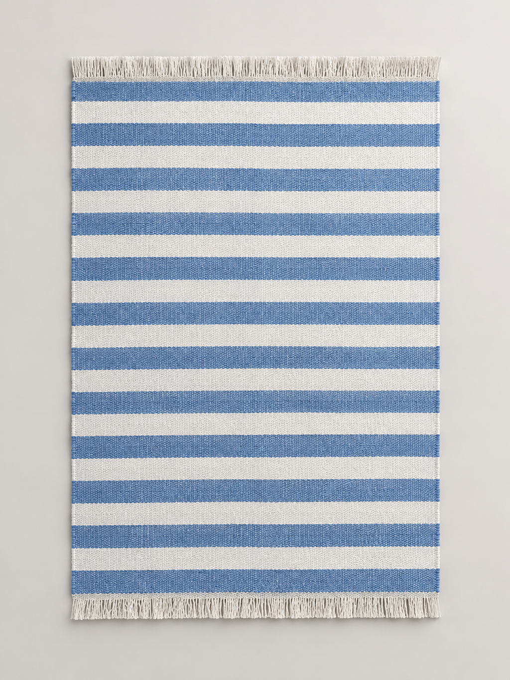 Alfombra de Algodón Rayas Azul - MADRITERA