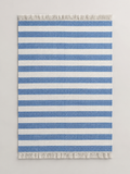 Alfombra de Algodón Rayas Azul - MADRITERA