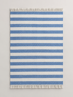 Alfombra de Algodón Rayas Azul - MADRITERA
