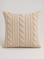 Cojín de Punto Trenzado Beige - MADRITERA
