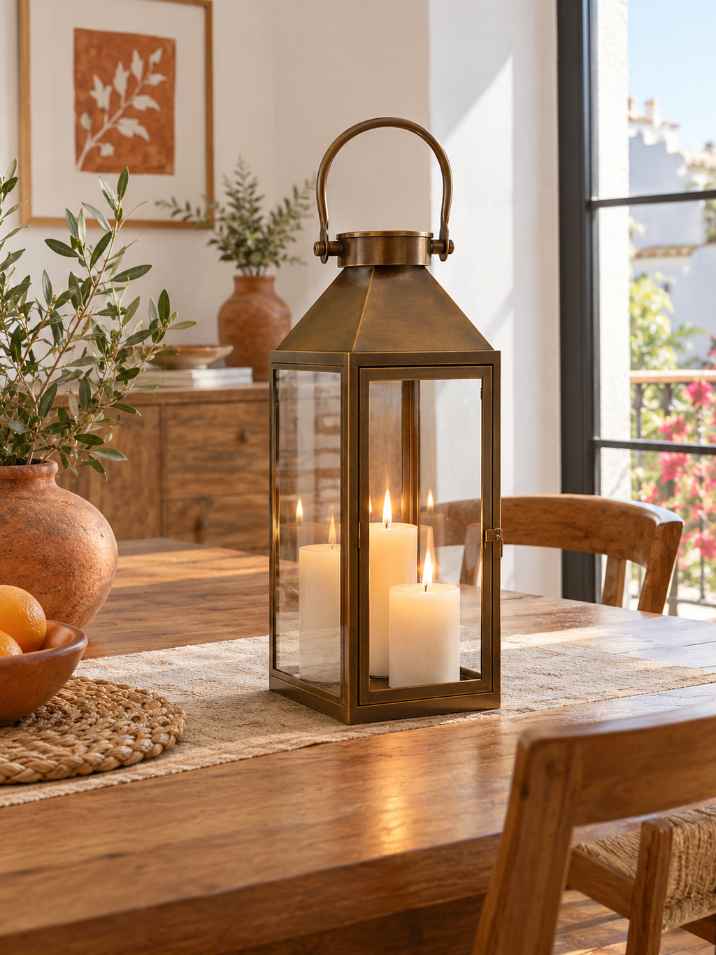 Farolillo de Metal Bronce en ambiente - MADRITERA