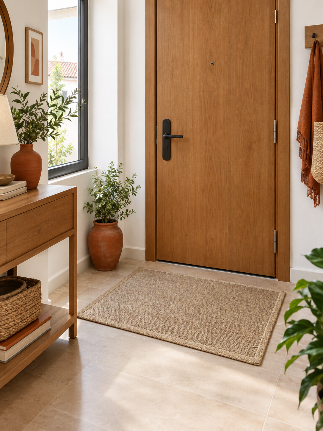 Felpudo Tejido Beige en ambiente - MADRITERA