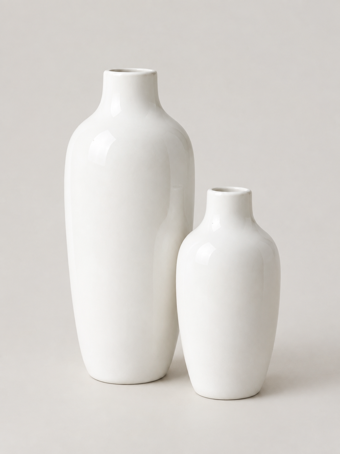 Set de 2 Jarrones de Cerámica Blanco - MADRITERA