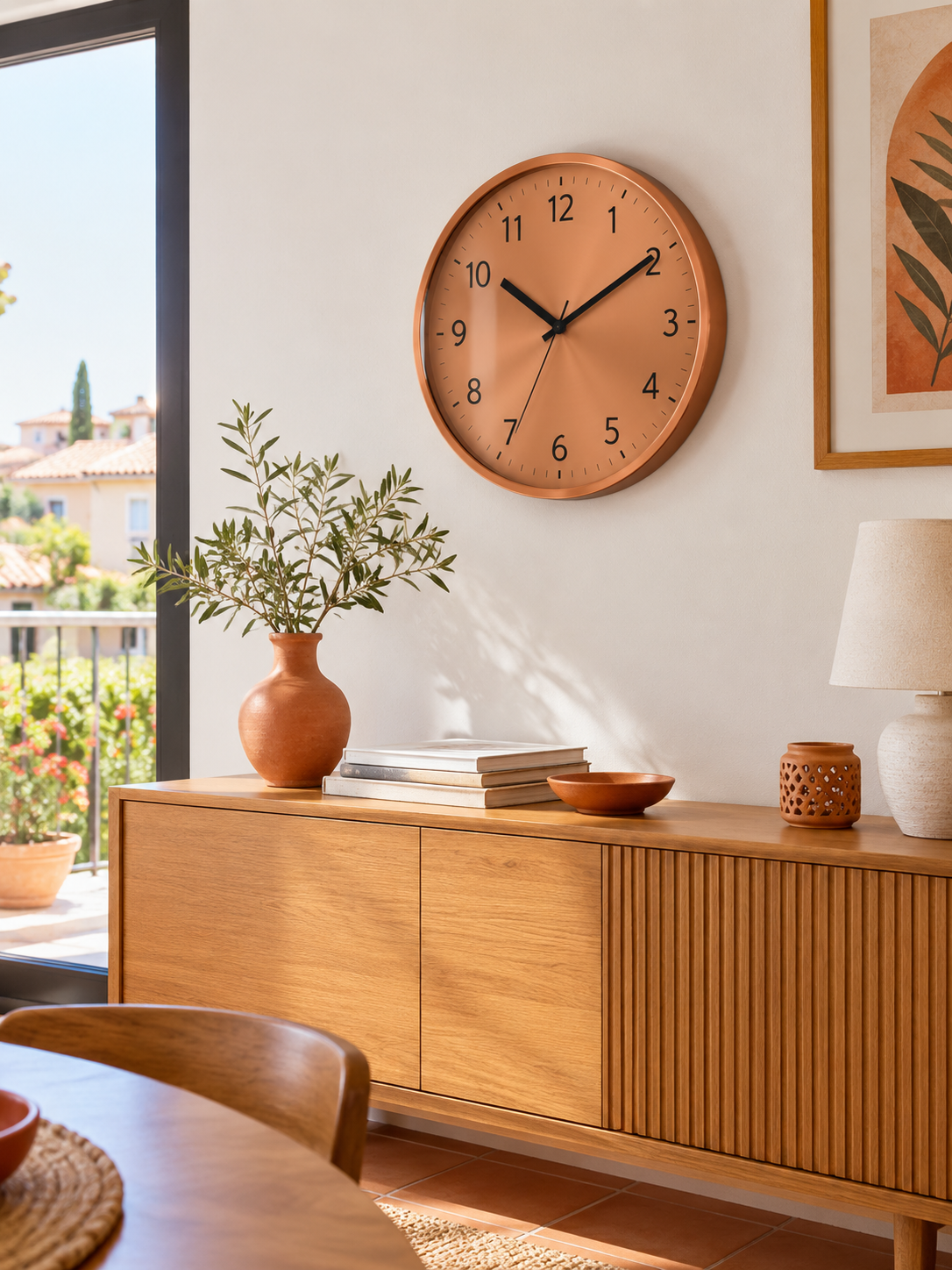 Reloj de Pared Industrial Cobre en ambiente - MADRITERA