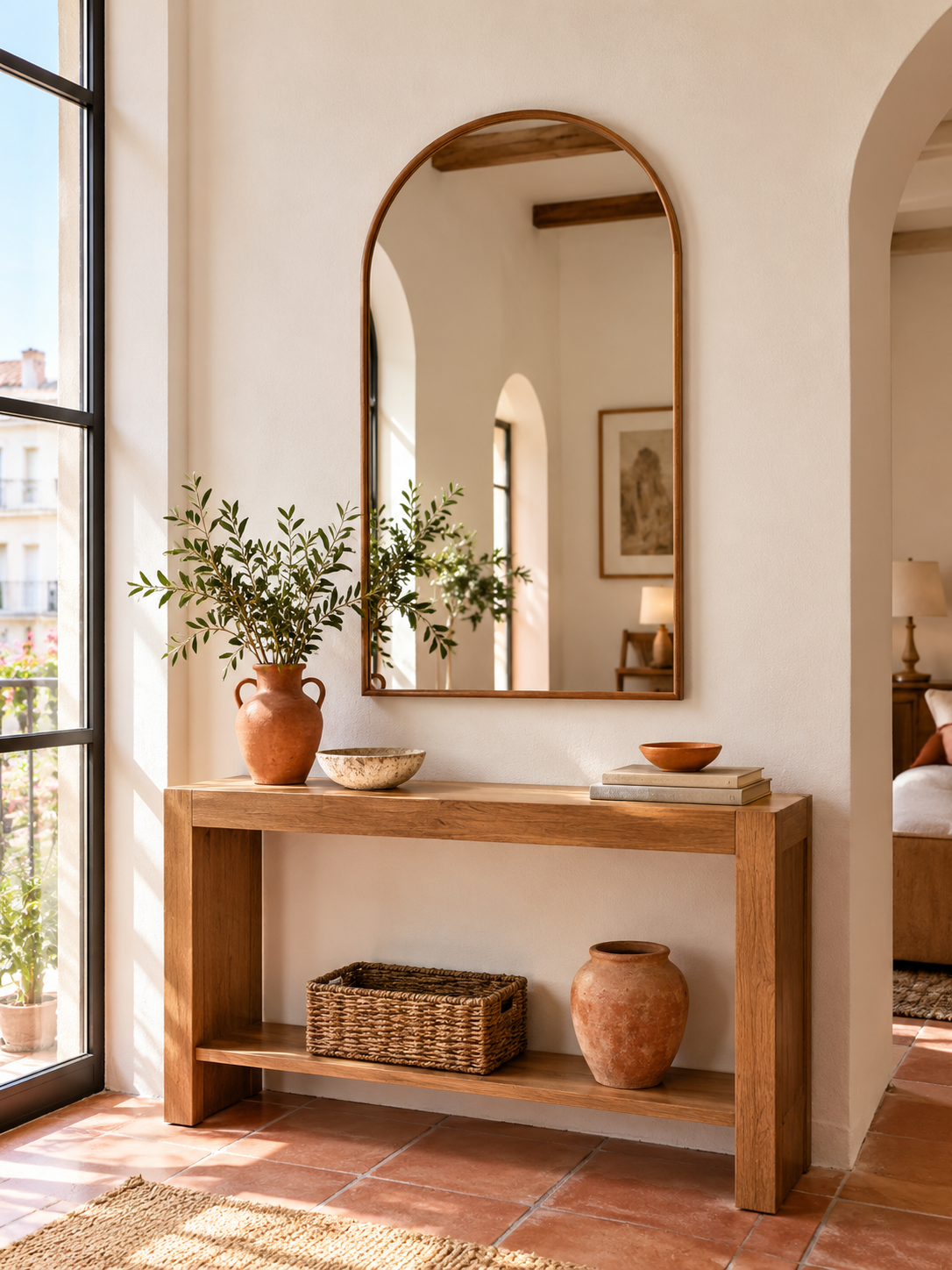 Espejo de Pared Arco Madera en ambiente - MADRITERA