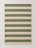 Alfombra de Algodón Rayas Verde y Crudo - MADRITERA