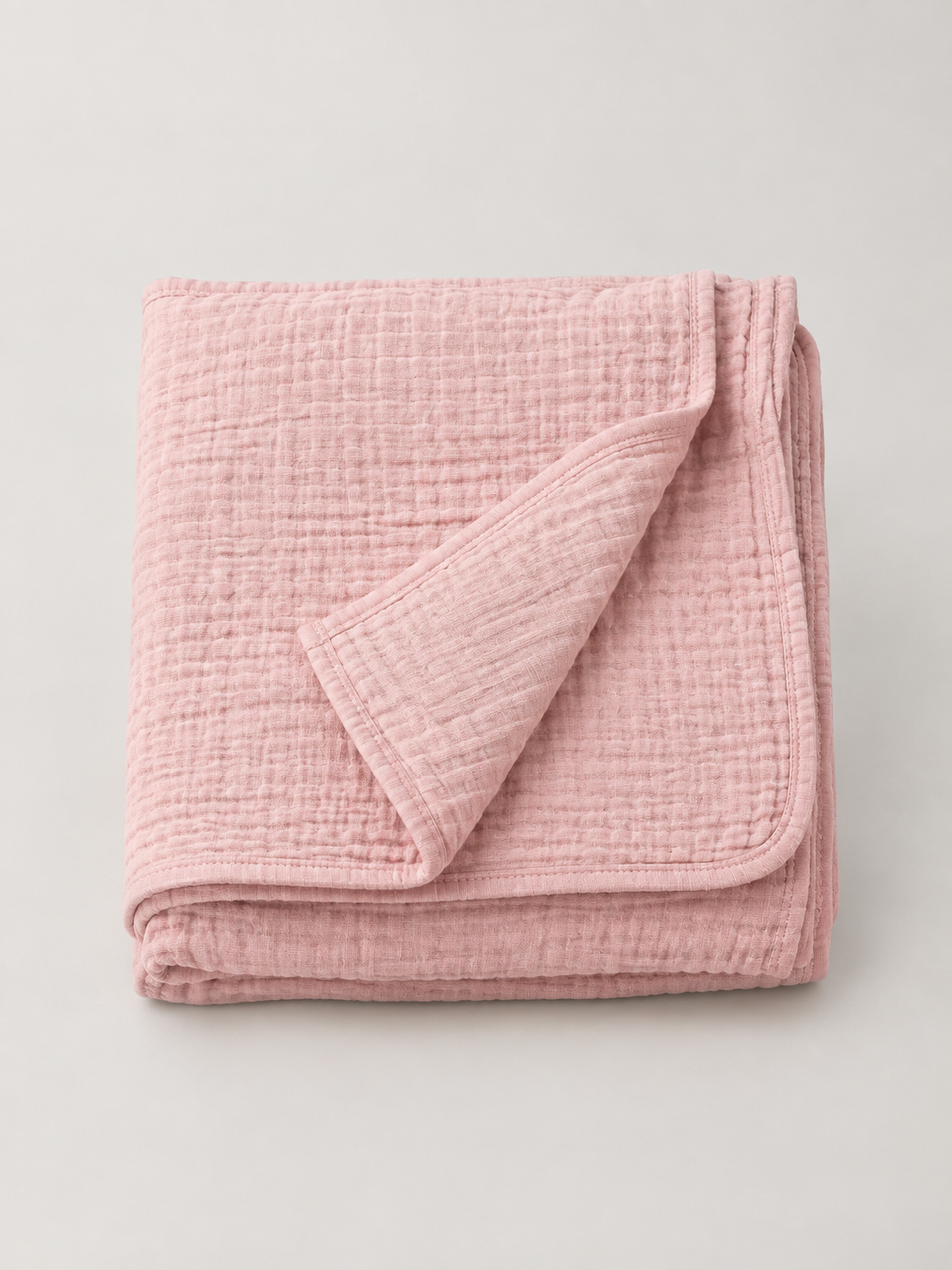 Manta de Muselina Rosa Palo - MADRITERA