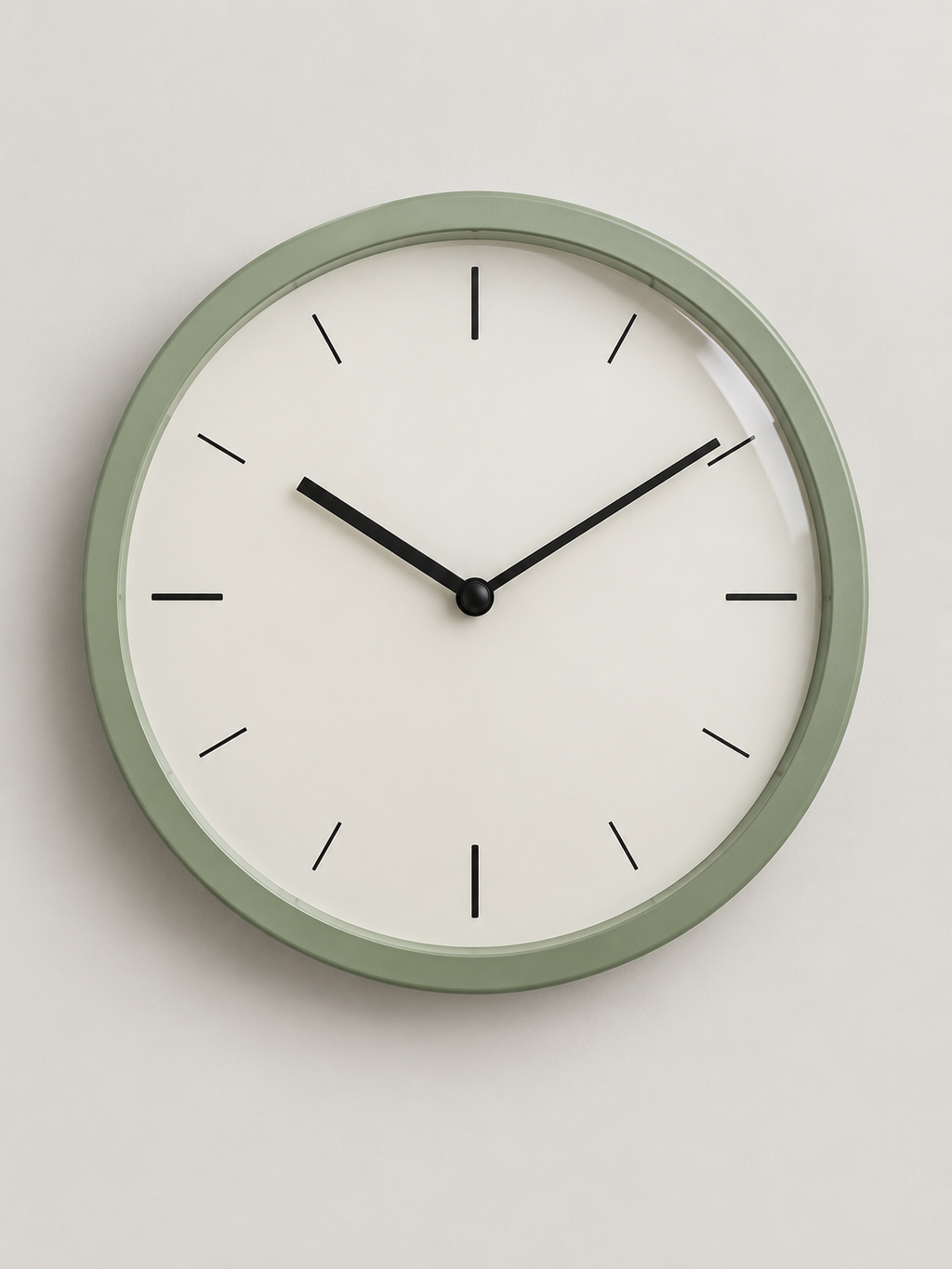 Reloj de Pared Redondo Verde Salvia - MADRITERA