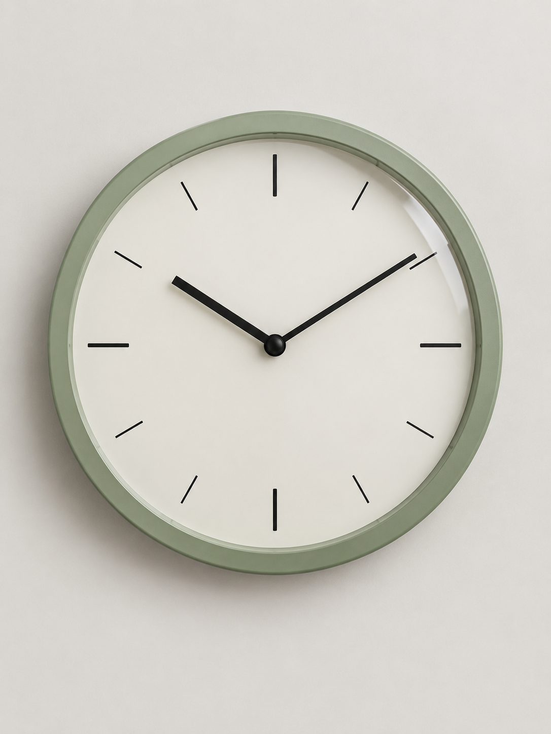 Reloj de Pared Redondo Verde Salvia - MADRITERA