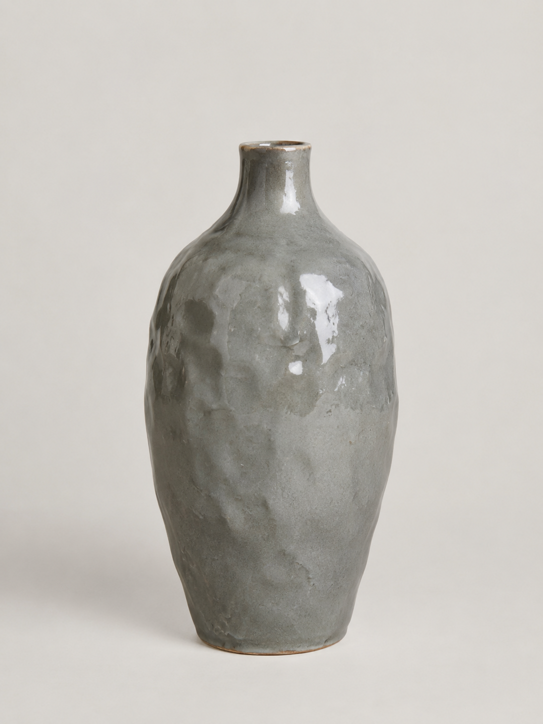 Jarrón de Gres Gris Artesanal - MADRITERA