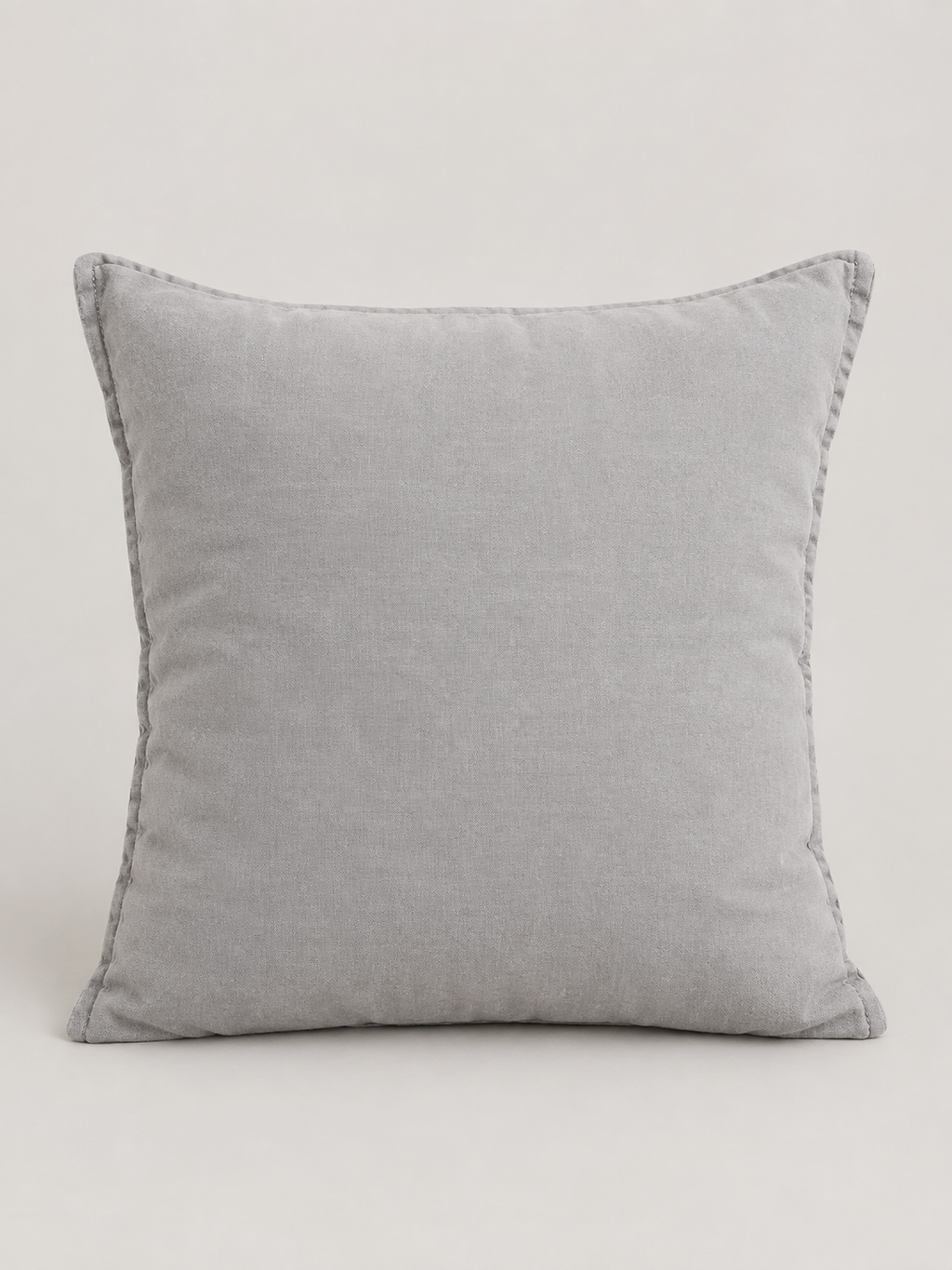 Cojín de Algodón Lavado Gris Perla - MADRITERA