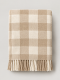 Manta de Algodón Cuadros Beige - MADRITERA