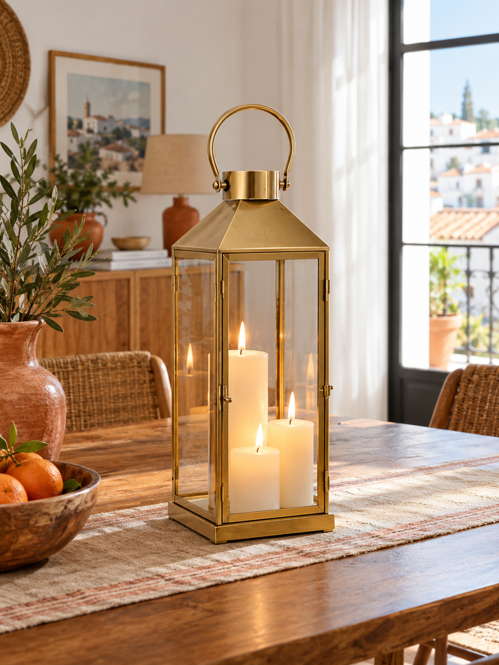 Farolillo de Metal Dorado en ambiente - MADRITERA