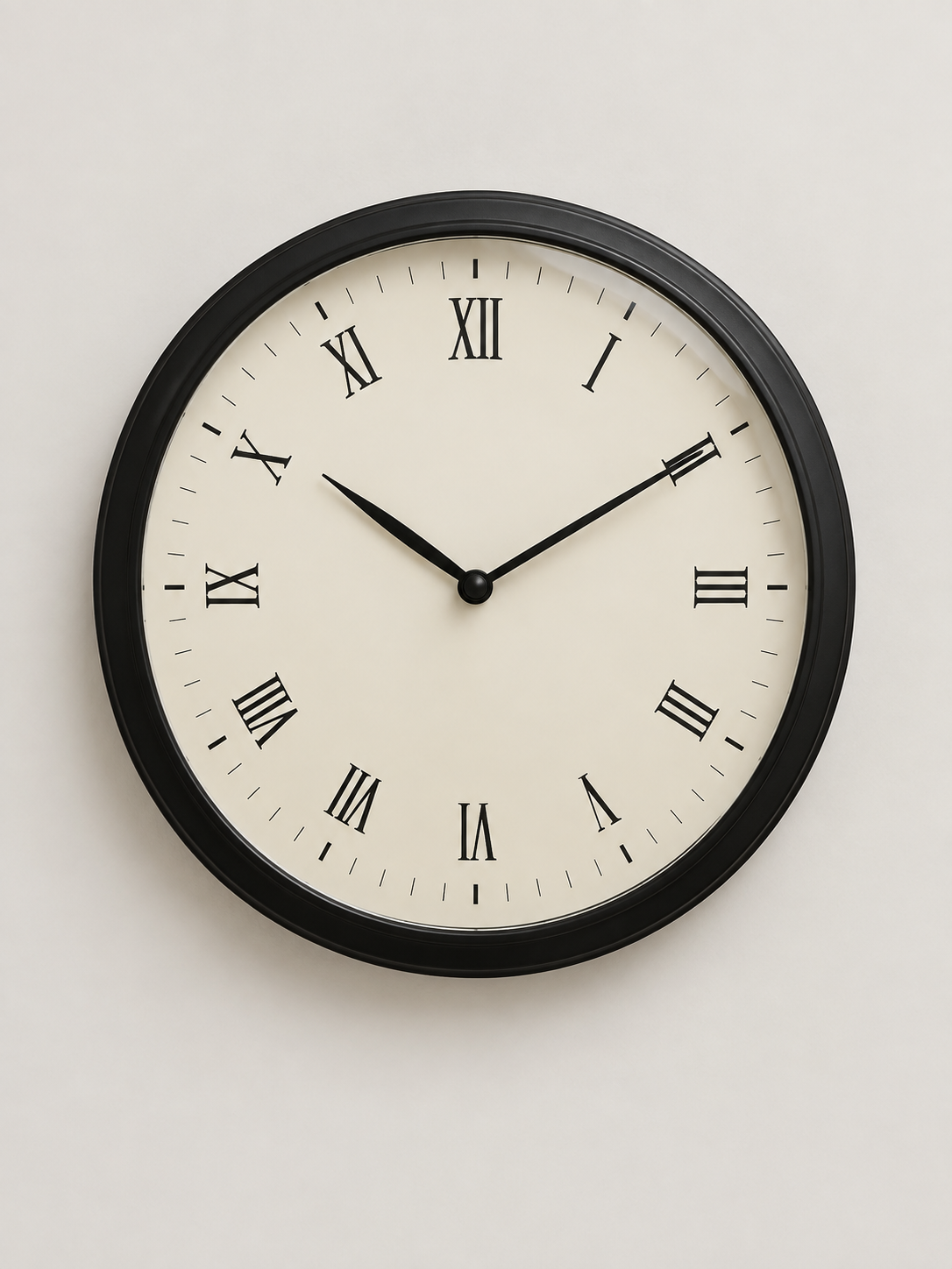 Reloj de Pared Números Romanos Negro - MADRITERA