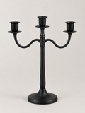 Candelabro Negro de Metal 3 Brazos - MADRITERA