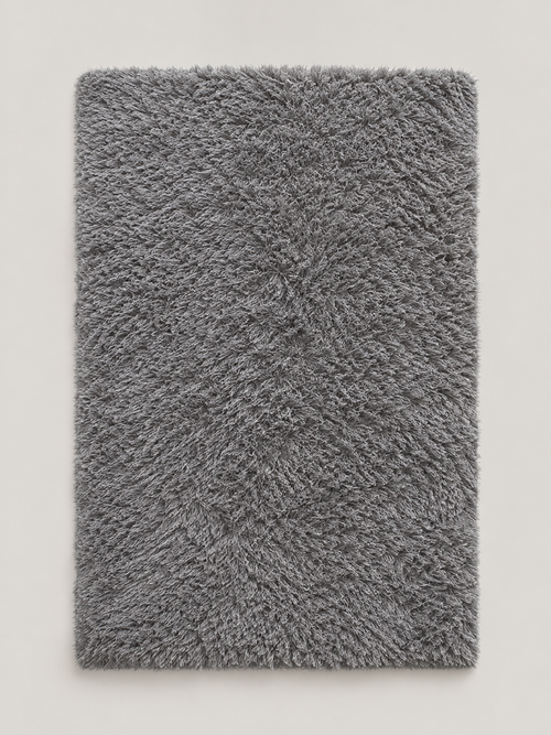 Alfombra de Pelo Largo Gris - MADRITERA
